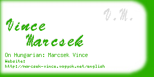 vince marcsek business card